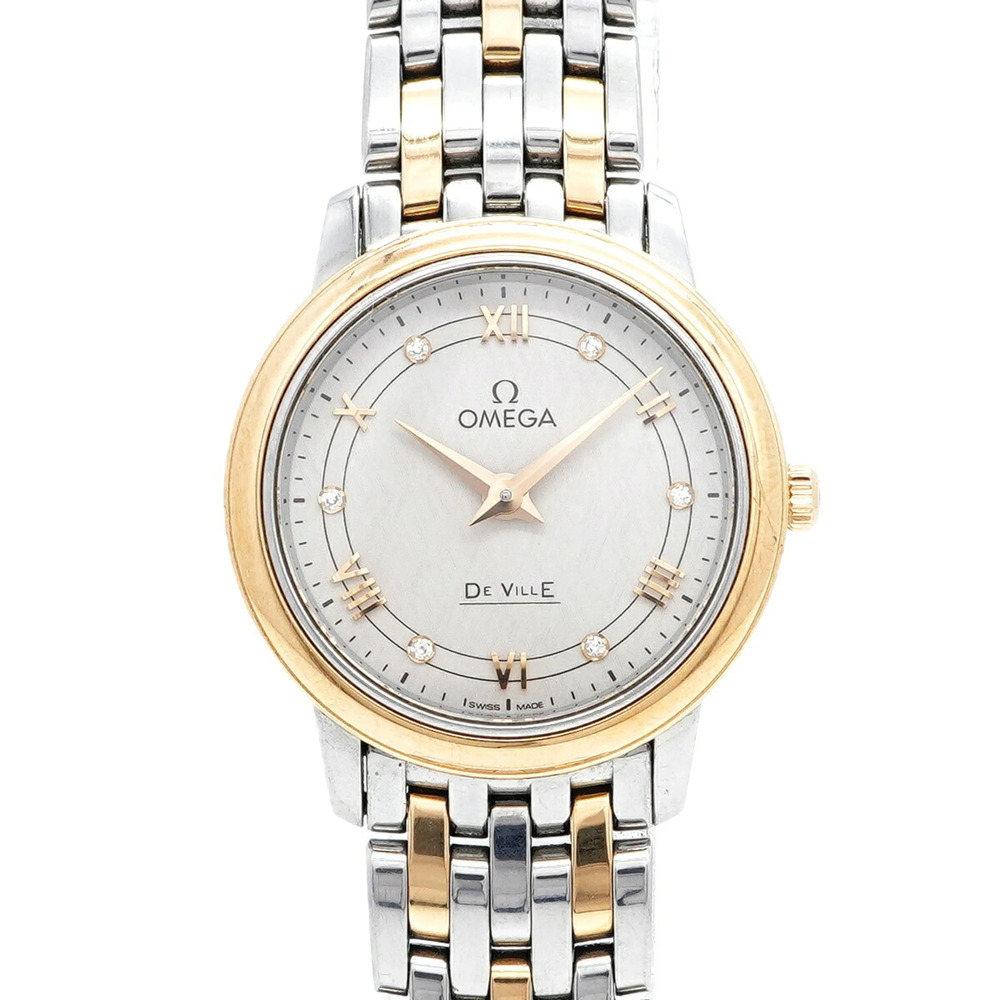 Omega De Ville Prestige 6-Diamond Watch 424.20.27.60.52.003 Ivory Dial Women's